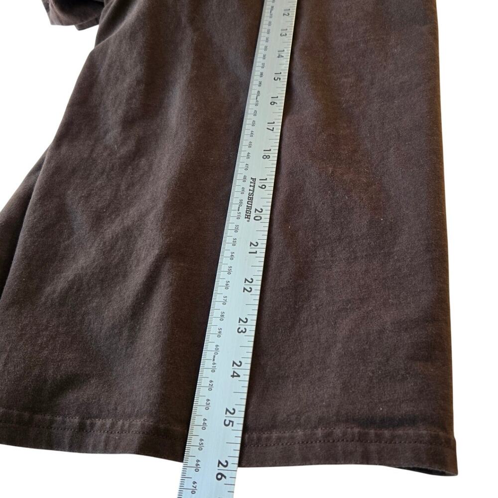 Madewell Minimalist Faded Dark Brown Crewneck T‑Shirt Relaxed Boxy Fit Women’s L - Picture 8 of 8